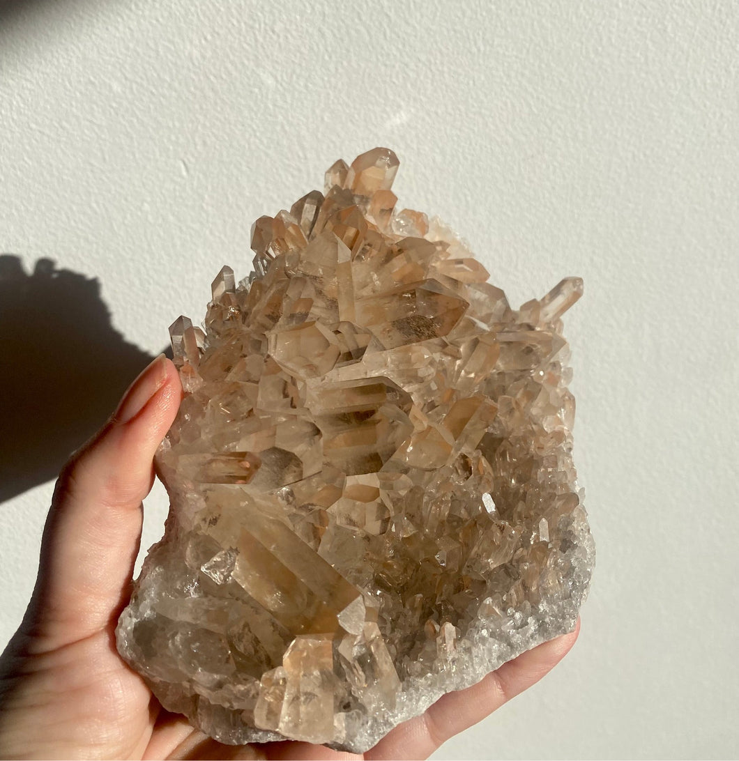 Tangerine Quartz Statement Cluster